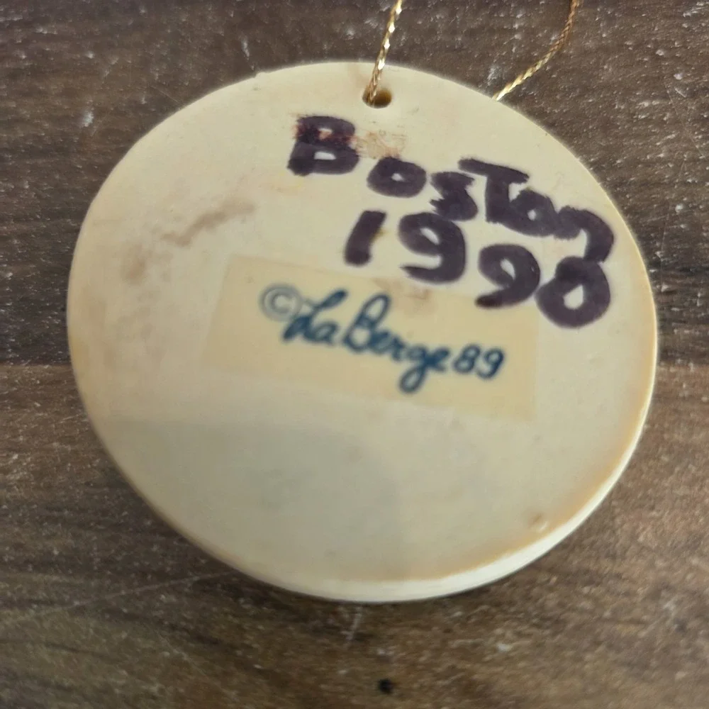 LaBerge Christmas Tree Ornament Decoration Dimensional Round Baby Jesus Vintage‎
